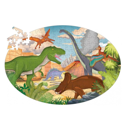 TRAVEL, LEARN AND EXLOPRE: DINOSAURS OVAL PUZZLE