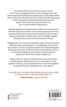 Buku The Leader Who Robin Sharma Mizanstore