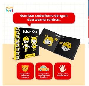 Buku Kontras Bayi Usia 0+ : Tubuh Kita (Boardbook)
