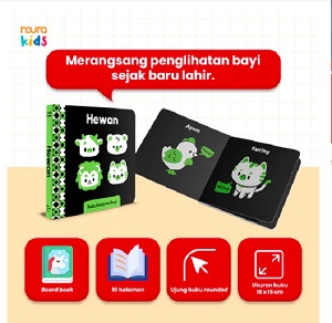 Buku Kontras Bayi Usia 0+ : Hewan (Boardbook)