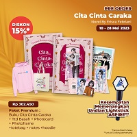 Paket Premium: Cita Cinta Caraka(TTD)+Photocard+Photoframe+Notes+Totebag+Hodie (PreOrder)