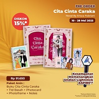 Paket Anin: Cita Cinta Caraka(TTD)+Photocard+Photoframe+Notes (PreOrder)