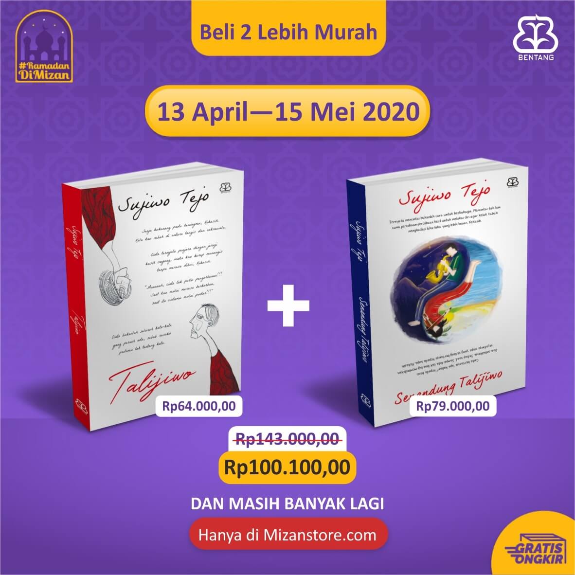 Beli buku sujiwo tejo terbaru, paling murah | Mizanstore
